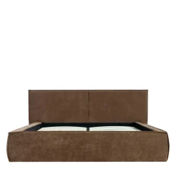 LIBERIA Lit coffre en tissu chenille 160x200cm