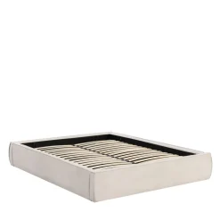LIBERIO Lit coffre en tissu 140x190cm