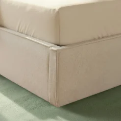 LIBERIO Lit coffre en tissu 140x190cm