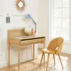LILOU Bureau enfant 1 tiroir en bois et cannage H95cm