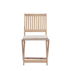 LINA Lot de 2 chaises pliantes de jardin en bois