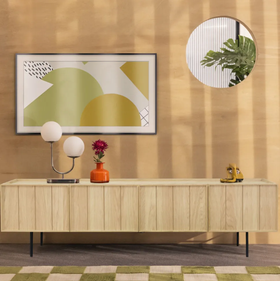 LINES Meuble TV 4 portes en bois L160cm