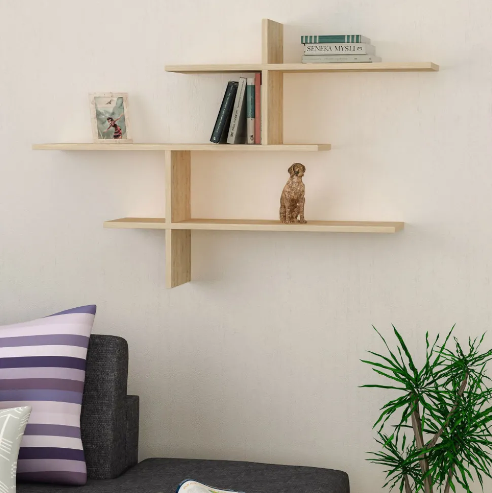 LIO Étagère murale en bois L123cm