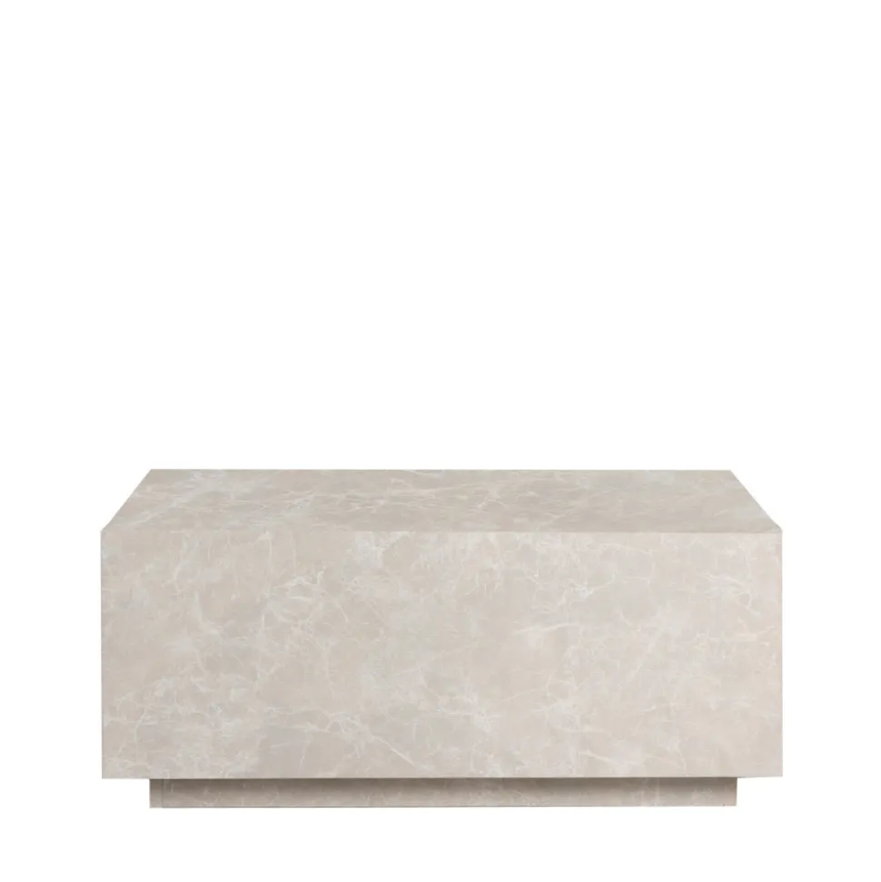 LIPANI Table basse effet marbre 90x50cm