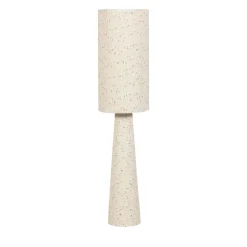 LOFT Lampadaire à pois en métal et tissu bouclette H130cm