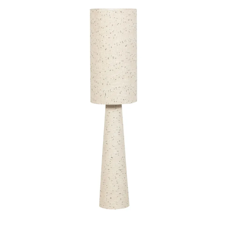 LOFT Lampadaire à pois en métal et tissu bouclette H130cm