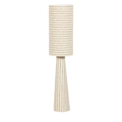 LOFT Lampadaire à rayures en métal et tissu bouclette H130cm
