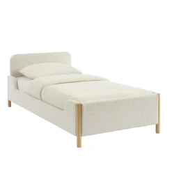 LOIS Lit enfant en tissu bouclette 90x190cm