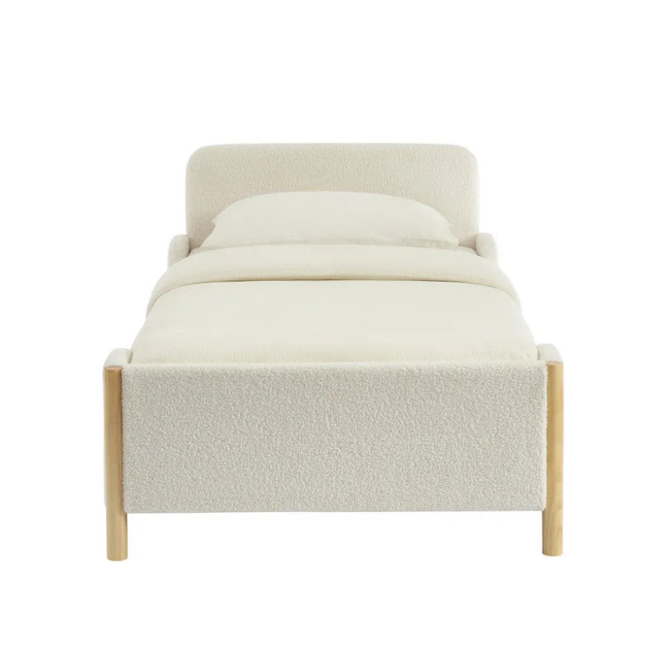 LOIS Lit enfant en tissu bouclette 90x190cm
