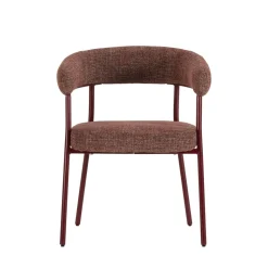 LORA Lot de 2 fauteuils en tissu et métal