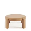 LORI Table basse ronde en bois laqué ø87,5cm