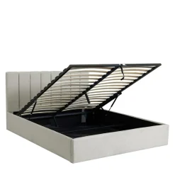 LOU Lit coffre en tissu 160x200cm