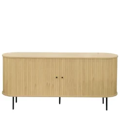 LUCIE Buffet aux portes coulissantes en bois et métal L160cm
