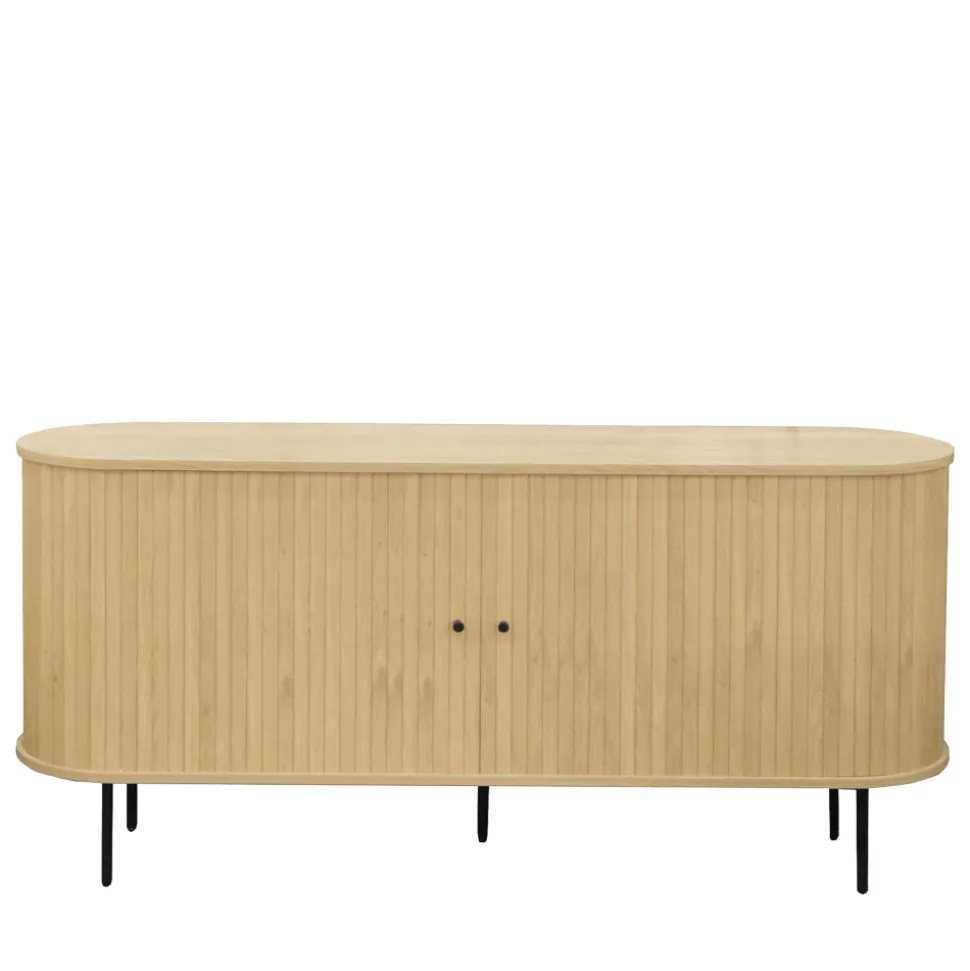 LUCIE Buffet aux portes coulissantes en bois et métal L160cm