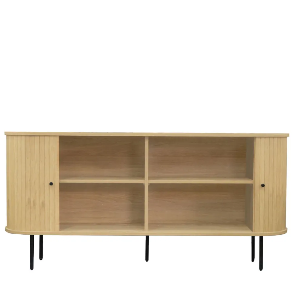 LUCIE Buffet aux portes coulissantes en bois et métal L160cm