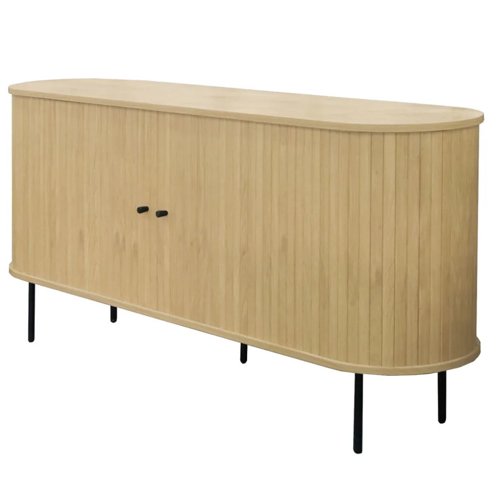 LUCIE Buffet aux portes coulissantes en bois et métal L160cm
