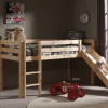 LUNA Lit enfant mezzanine avec toboggan en bois 90x200cm
