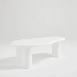 LUNA Table basse organique en fibre de ciment L120cm
