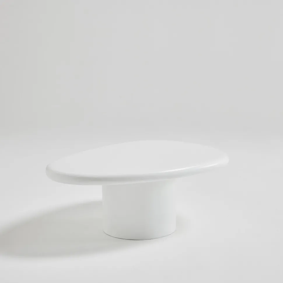 LUNA Table basse organique en fibre de ciment L80cm