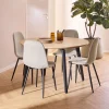 LUNKA Table à manger 4 personnes ronde en bois ø120cm