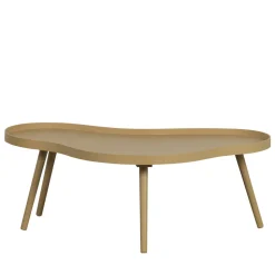 MAE Table basse de forme organique en bois 100x35cm