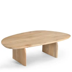 MALANG Table basse organique en bois massif de manguier