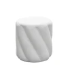 MALLOW Pouf rond en tissu bouclette ø37cm
