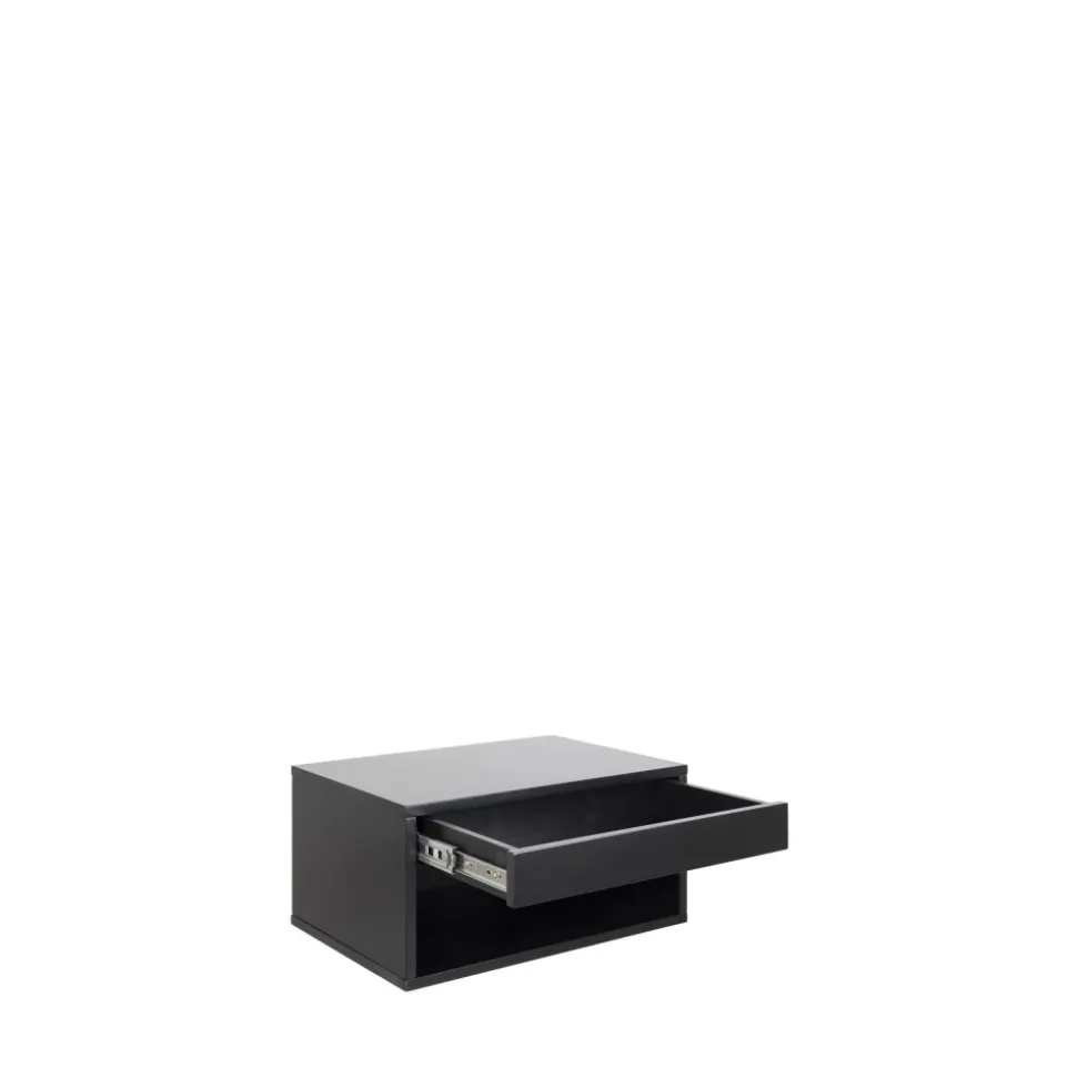 MANO Table de chevet murale 1 niche, 1 tiroir en bois