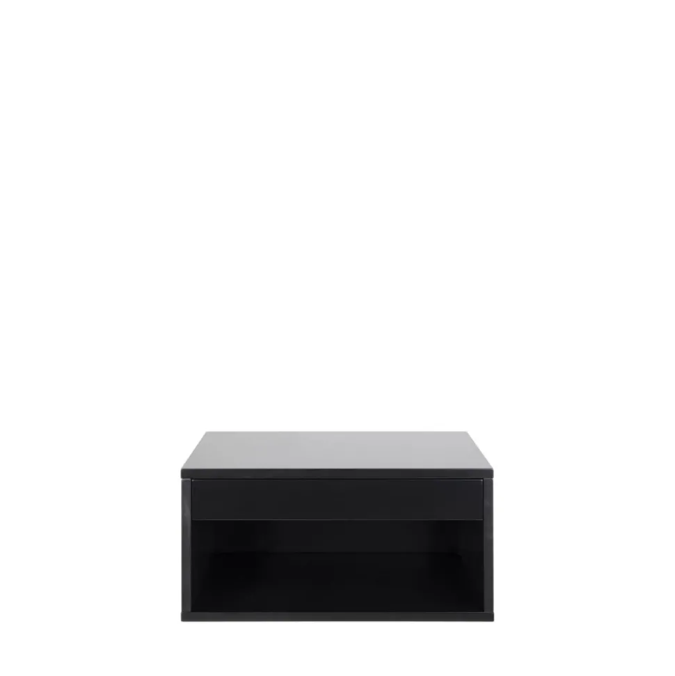 MANO Table de chevet murale 1 niche, 1 tiroir en bois
