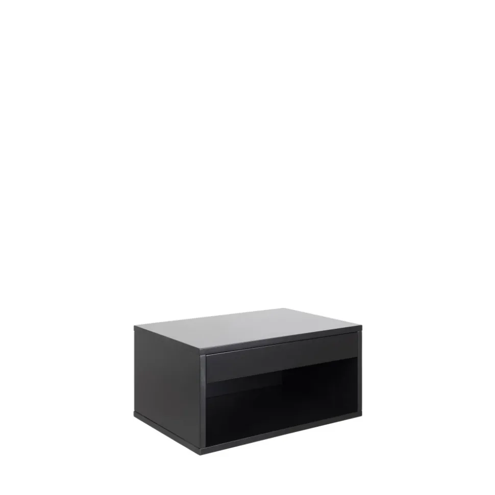 MANO Table de chevet murale 1 niche, 1 tiroir en bois