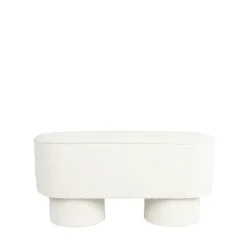 MARCOS Banc arrondi en tissu bouclette L93cm