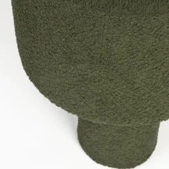 MARCOS Tabouret rond en tissu bouclette ø40cm