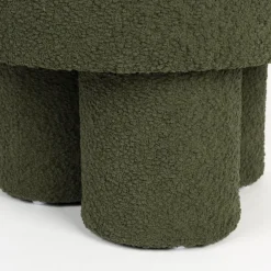 MARCOS Tabouret rond en tissu bouclette ø40cm