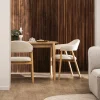 MARINA Lot de 2 fauteuils de table en tissu et bois