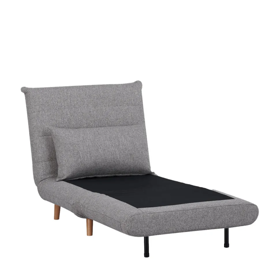 MARLOW Fauteuil convertible en tissu et bois