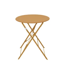 MARSEILLE Ensemble table de jardin pliante ronde bistrot et 2 chaises en métal