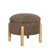 MEDAS Pouf rond en tissu ø45cm