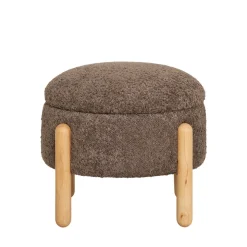 MEDAS Pouf rond en tissu ø45cm