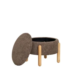 MEDAS Pouf rond en tissu ø45cm