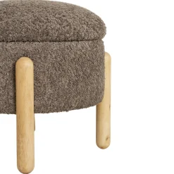 MEDAS Pouf rond en tissu ø45cm