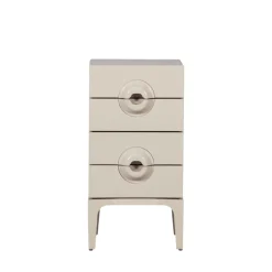MERGE Petit meuble de rangement 4 tiroirs en bois et métal H89cm