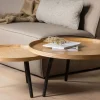 MESA Table d'appoint ronde bois ø78cm