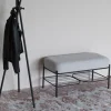 MILOU Banc en tissu et métal