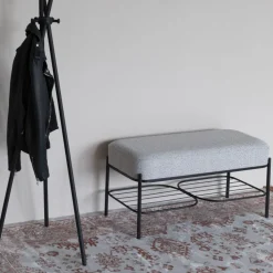 MILOU Banc en tissu et métal