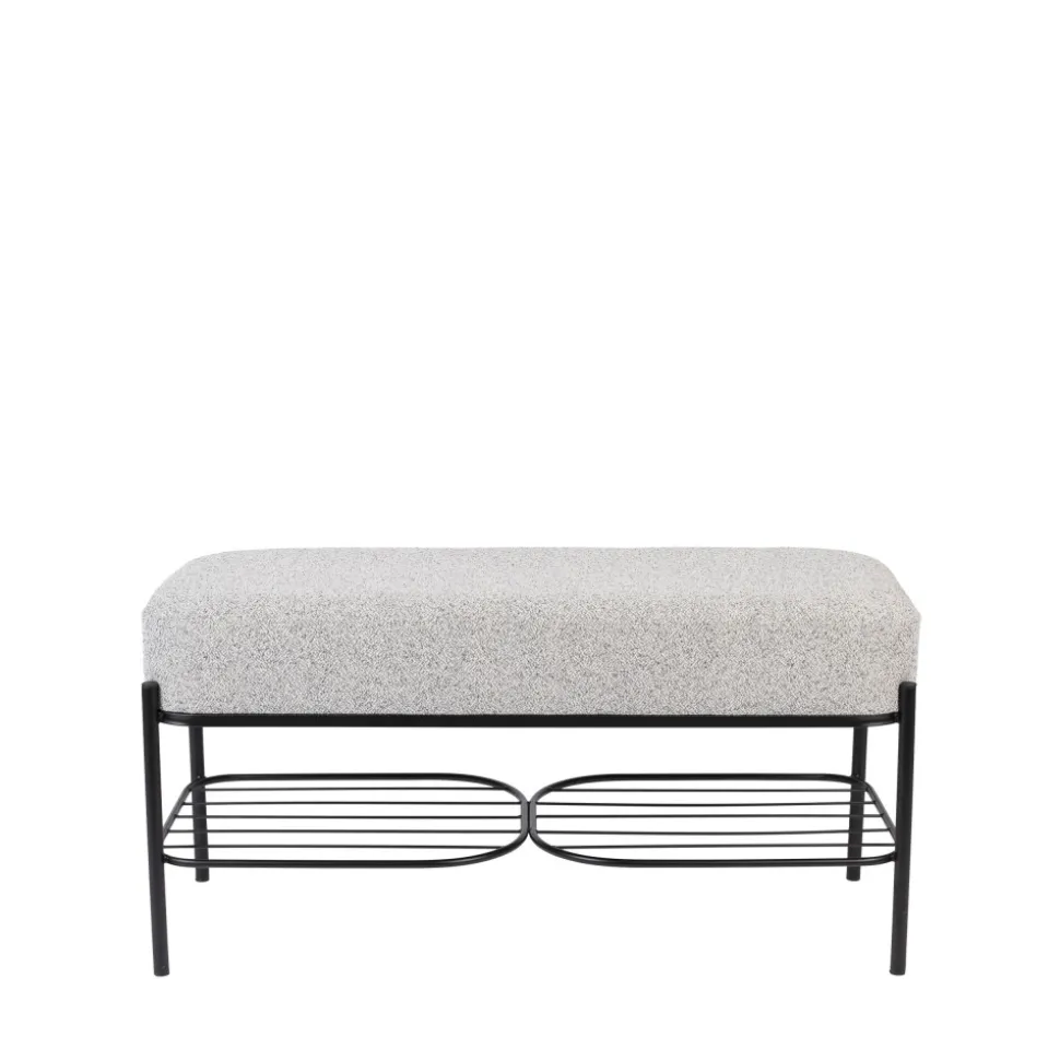 MILOU Banc en tissu et métal