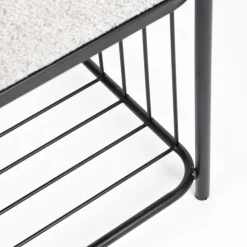 MILOU Tabouret carré en tissu et métal