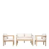MIRANA Salon de jardin 4 personnes en bois d'acacia