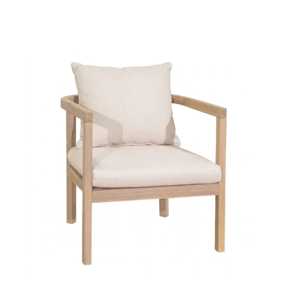 MIRANA Salon de jardin 4 personnes en bois d'acacia