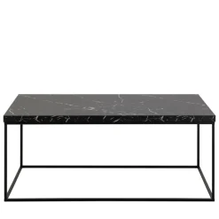 MIXO Table basse en effet marbre et métal 110x55cm