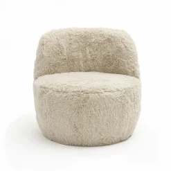 MO Fauteuil rond en fausse fourrure
